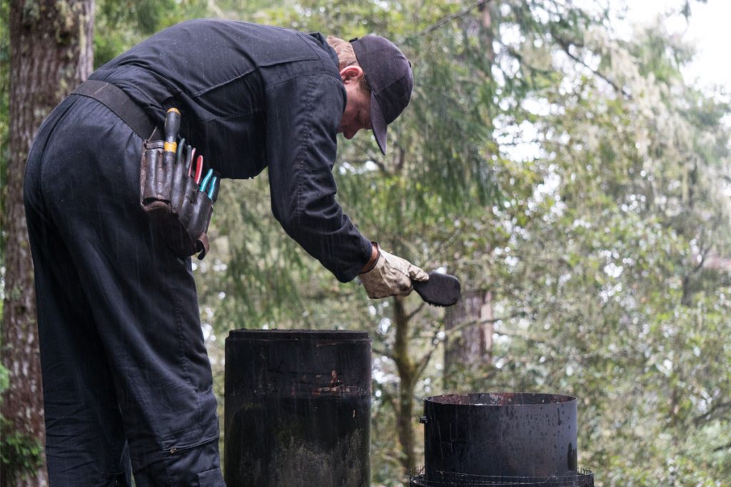 Ramonage d'une cheminée